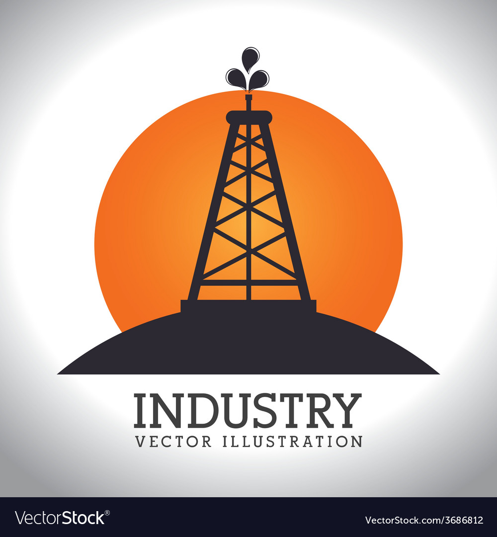 Industry design over white background