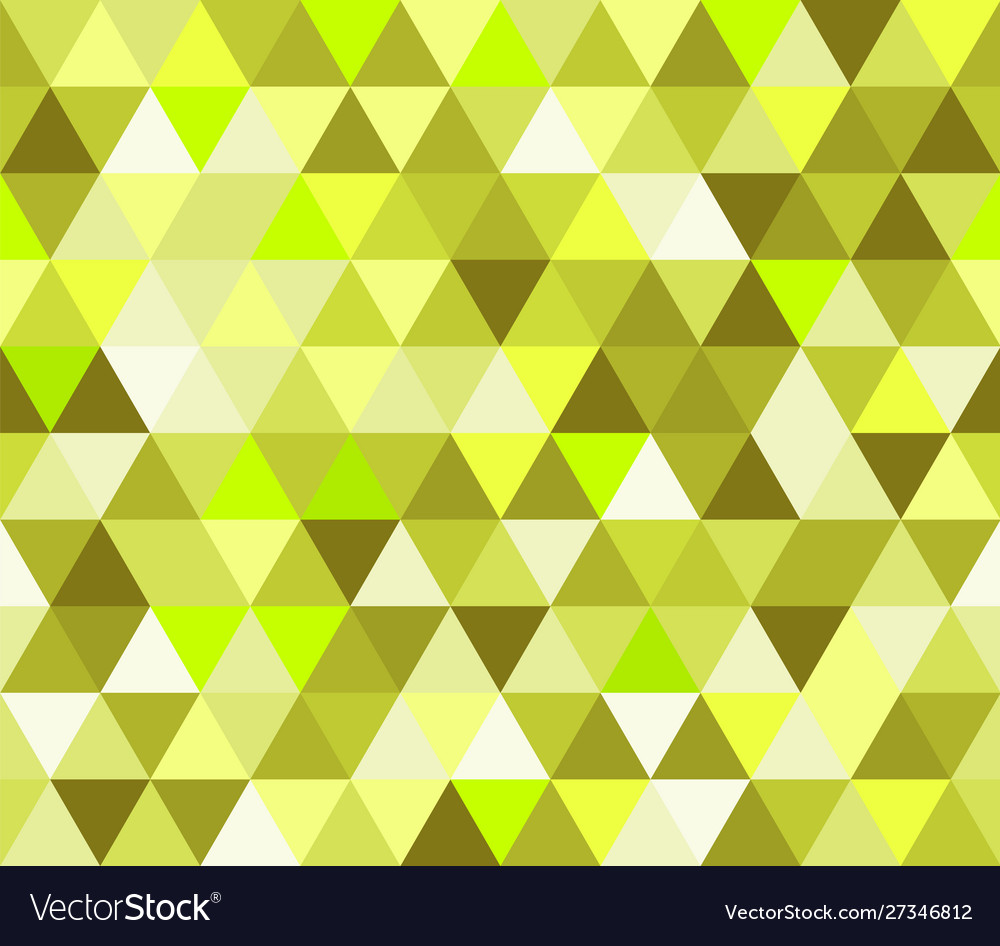 Lime green khaki triangular seamless pattern vector image Lime green khaki triangular seamless pattern