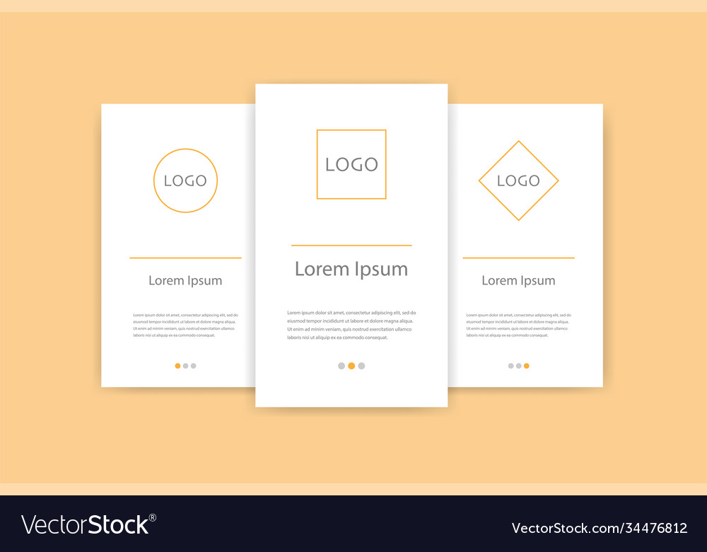 Onboarding layout interface banner template vector image Onboarding layout interface banner template