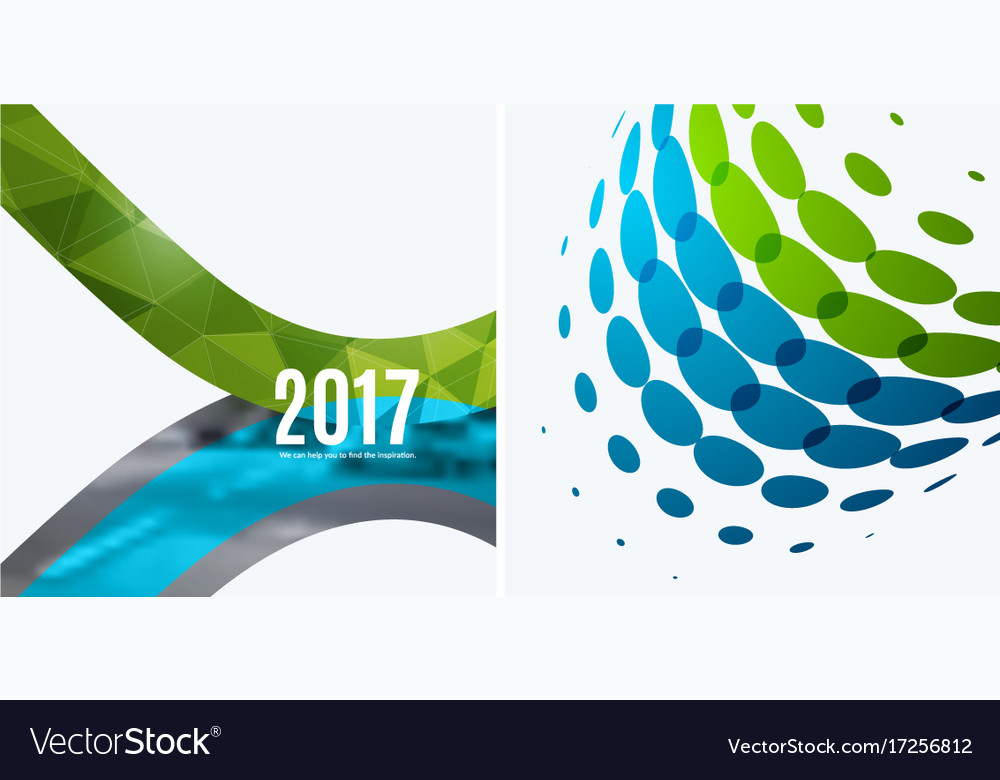 Set of abstract rounded design elements