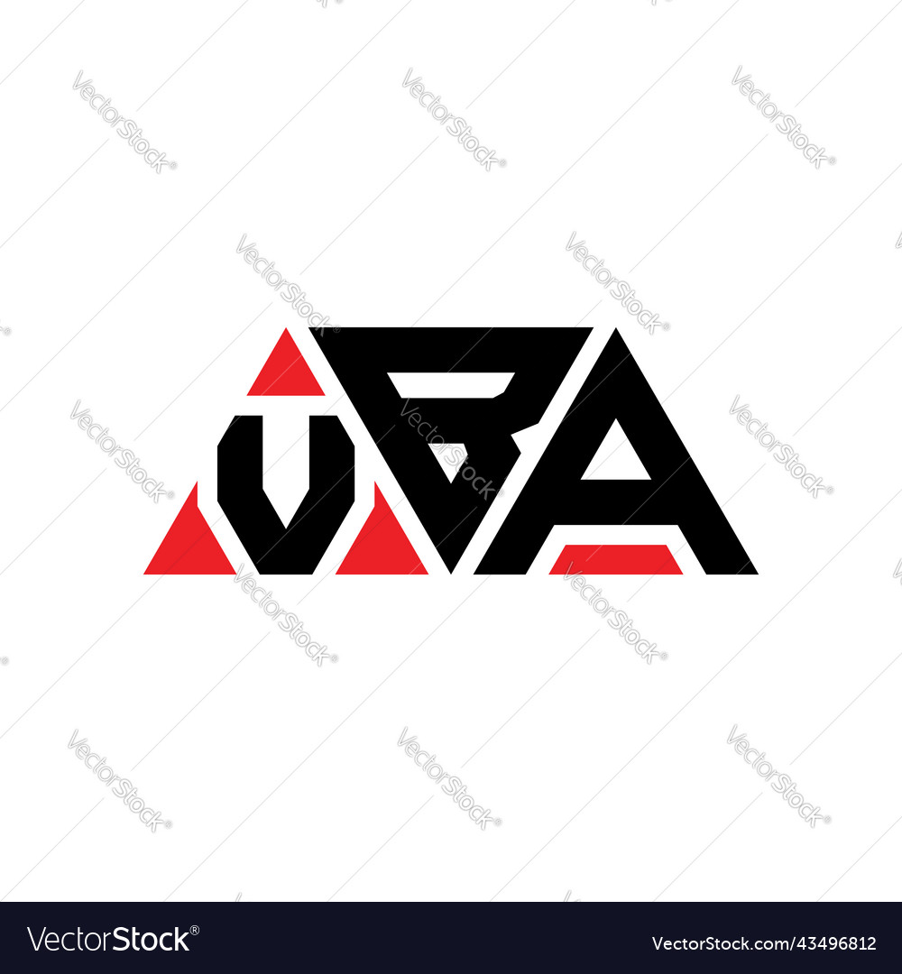 Vba triangle letter logo design