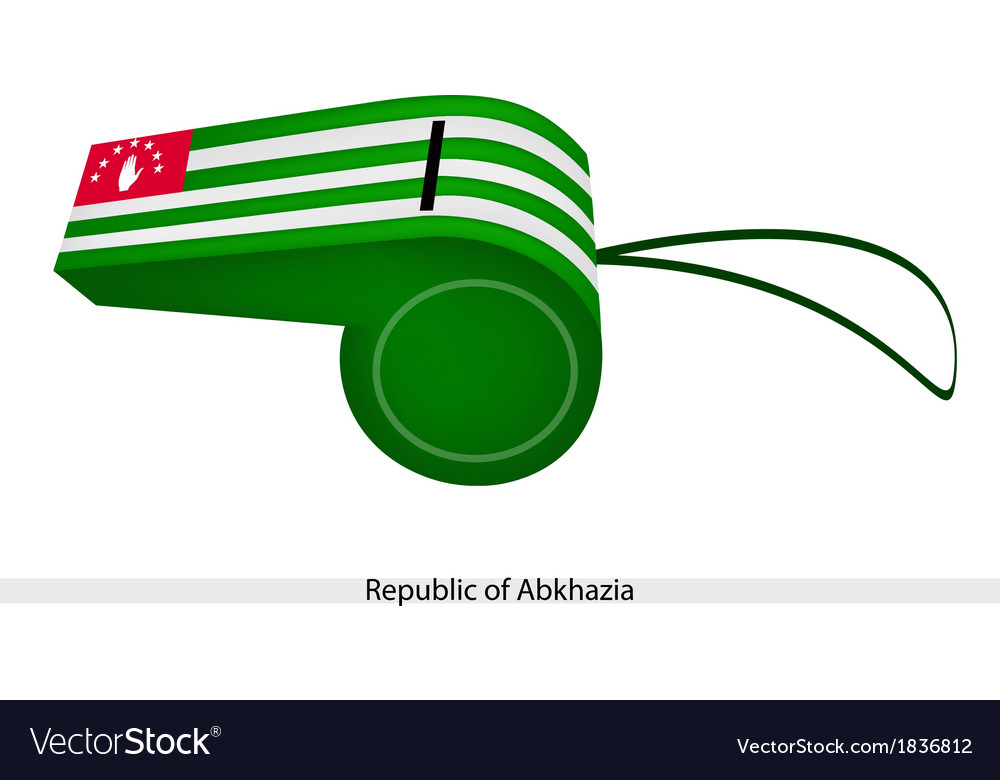 White and green stripe on abkhazia whistle