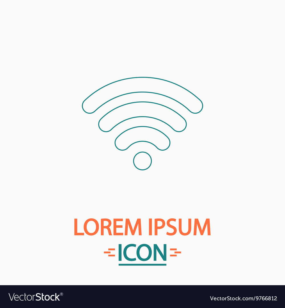 Wireless zone computer symbol vector image Wireless zone computer symbol