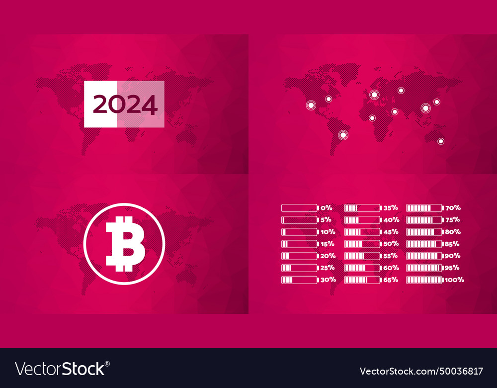 2024 Jahr Infografiken 5 bis 100 Prozent