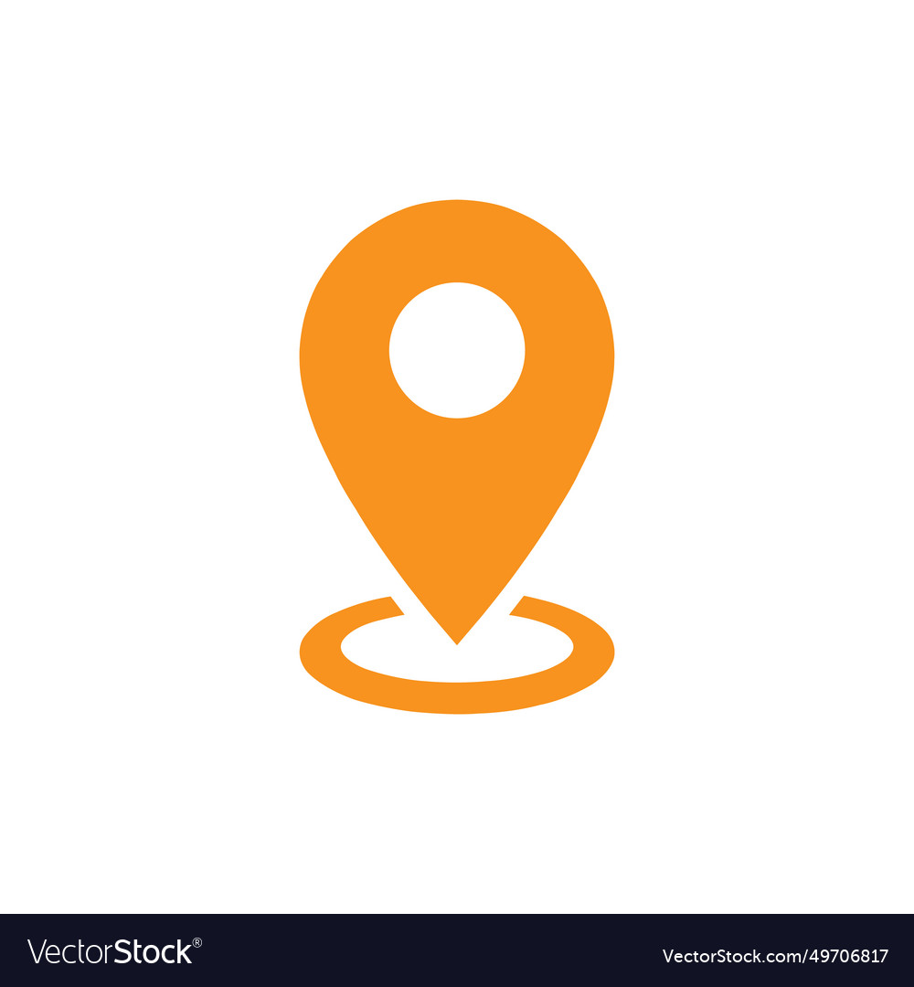Eps10 orange map pointer icon