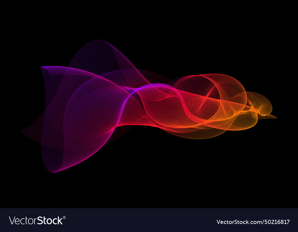 Gradient wave line blend form abstract purple red