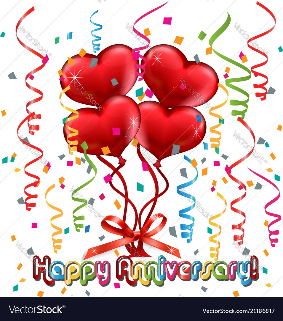 happy anniversary card royalty free vector image