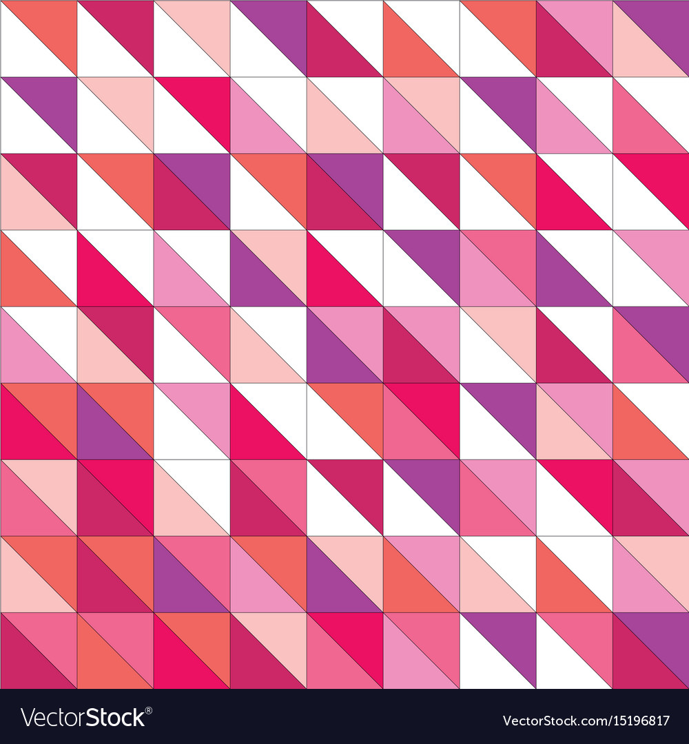 Pink Triangle Mosaic Tile Pattern