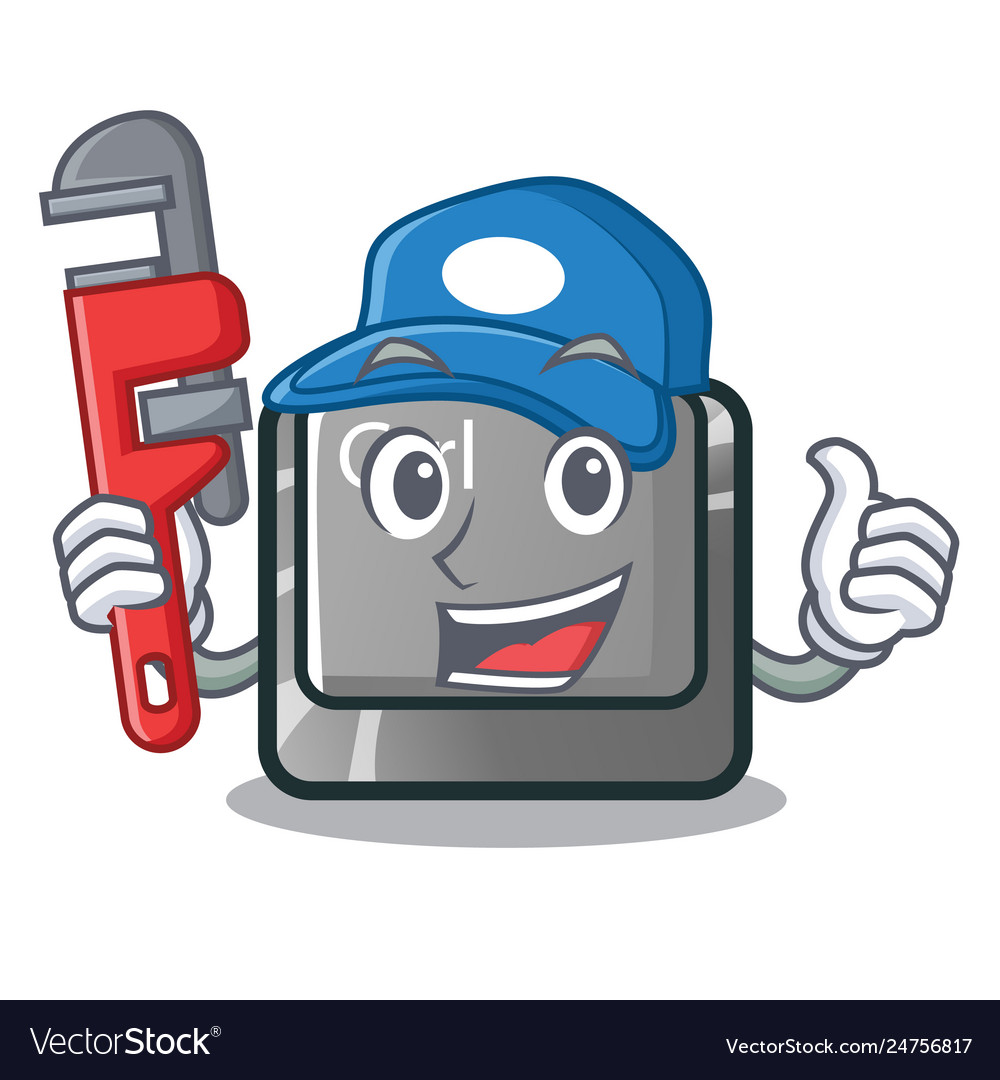 Plumber ctrl button on cartoon keyboard