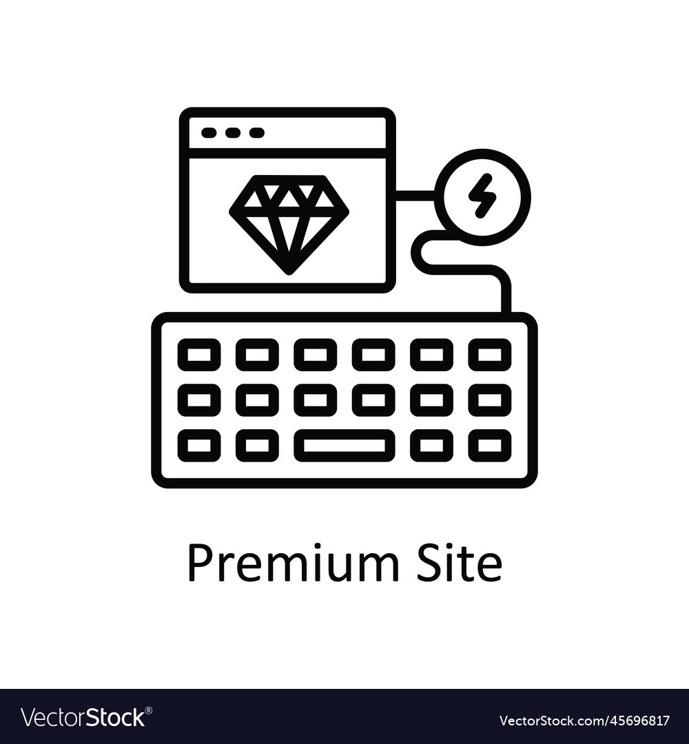 Premium site outline icon design