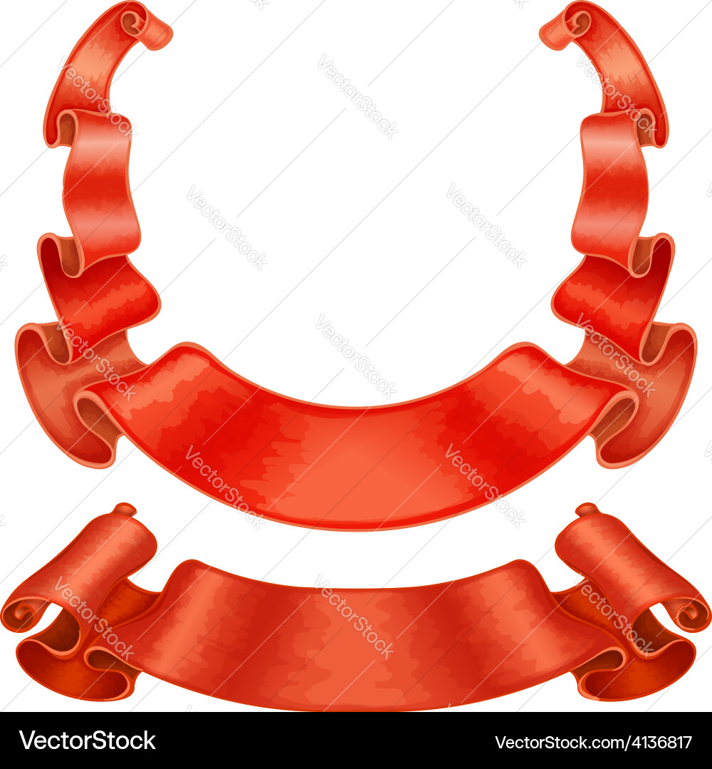 Ribbons set Royalty Free Vector Image - VectorStock
