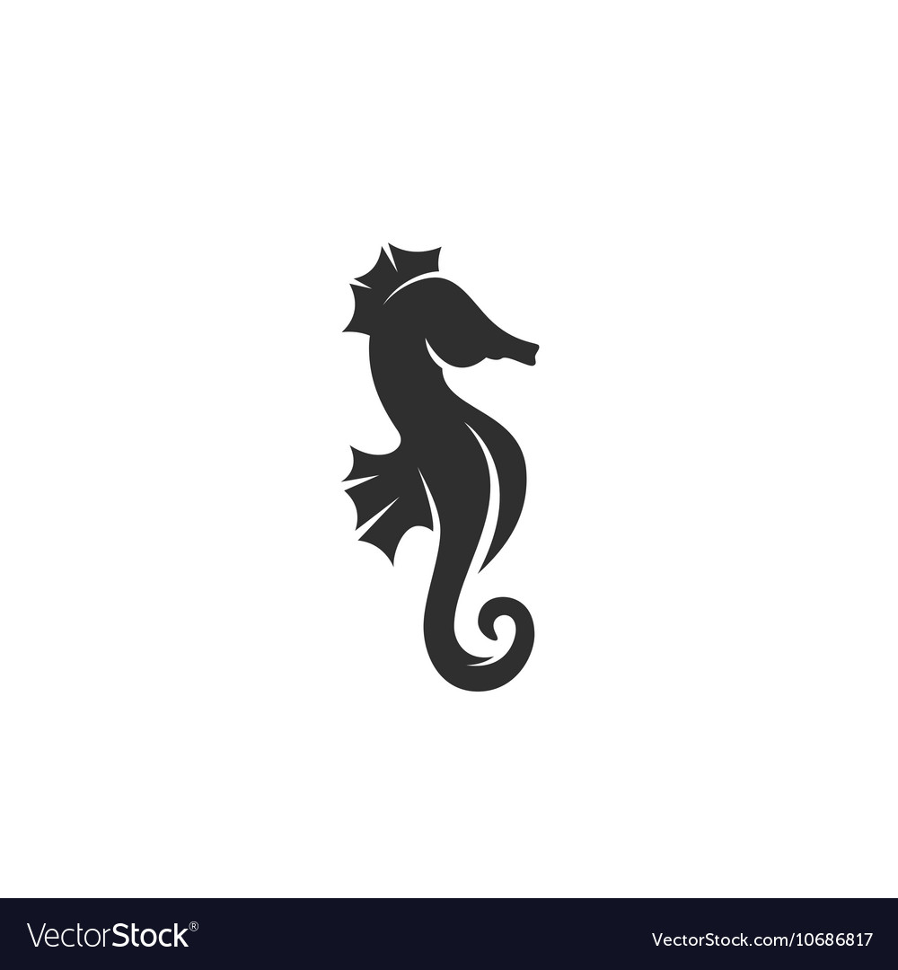 sea horse icon isolated on a white background sea horse template