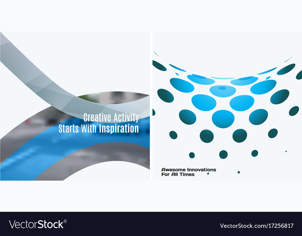 Set of abstract rounded design elements