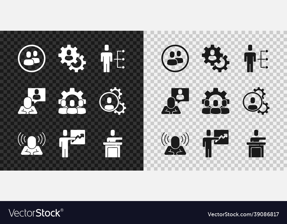 Set project team base head hunting user of man Vector Image Set project team base head hunting user of man
