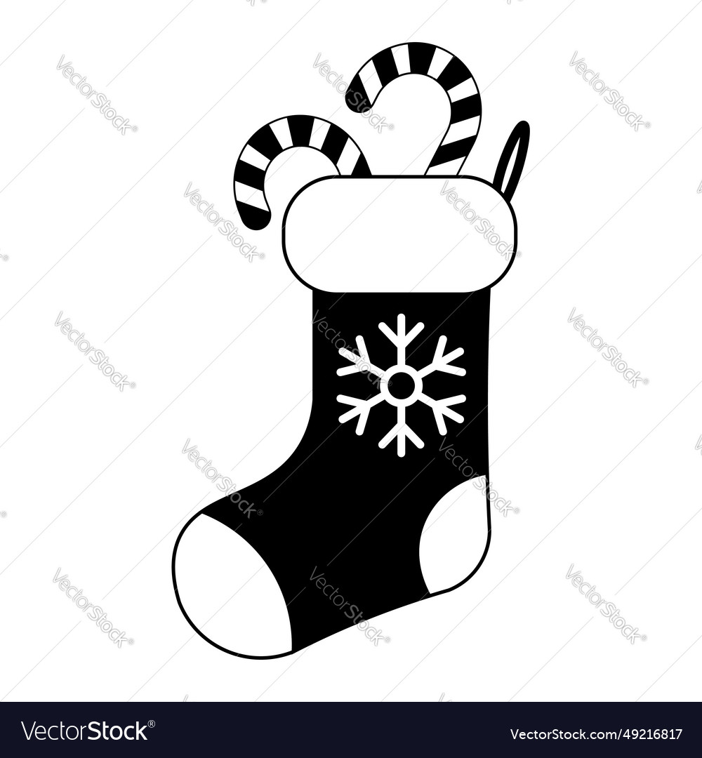 Simple of christmas sock icon