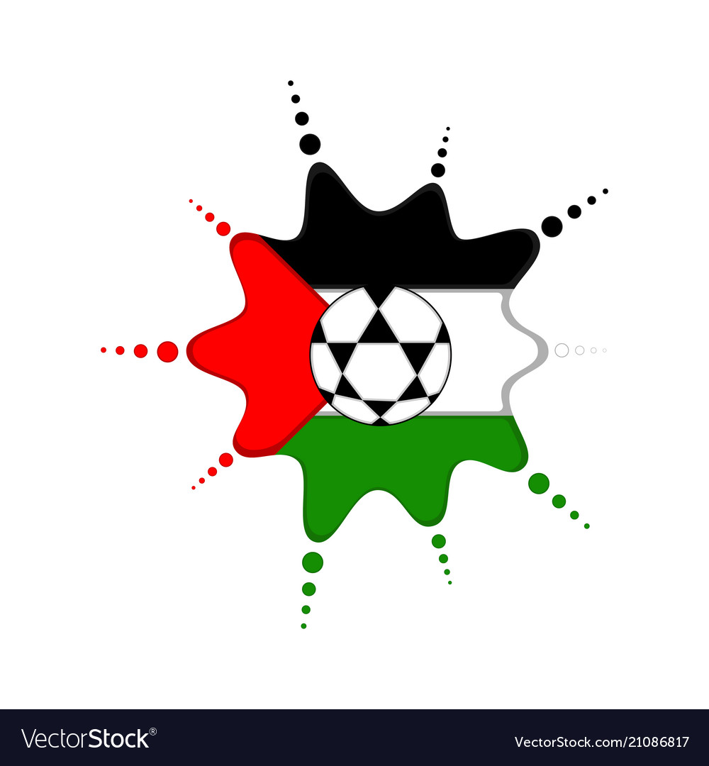 Fußballball auf einem jordanischen Emblem vector image Fußballball auf einem jordanischen Emblem