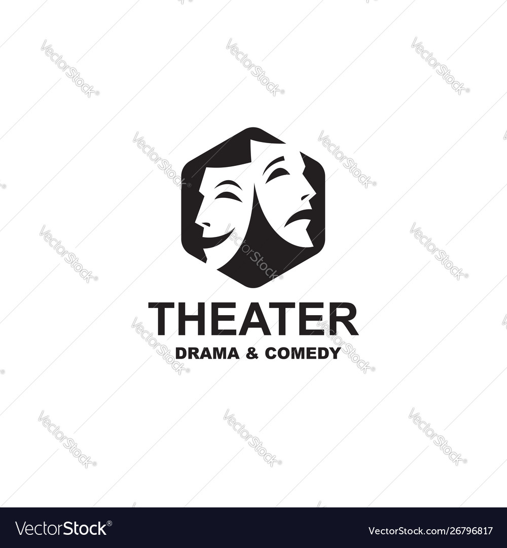 Theatrical masks icon Royalty Free Vector Image