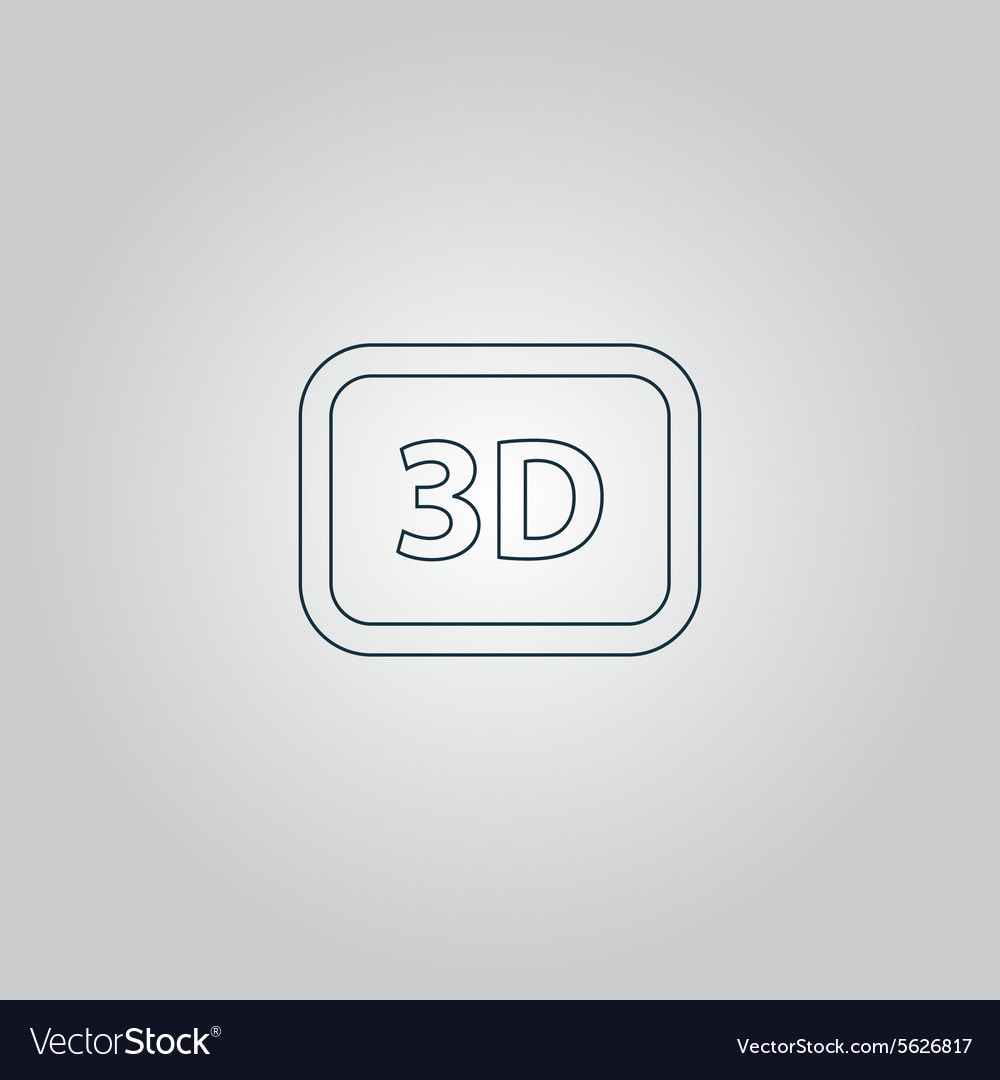 Three-dimensional icon Royalty Free Vector Image