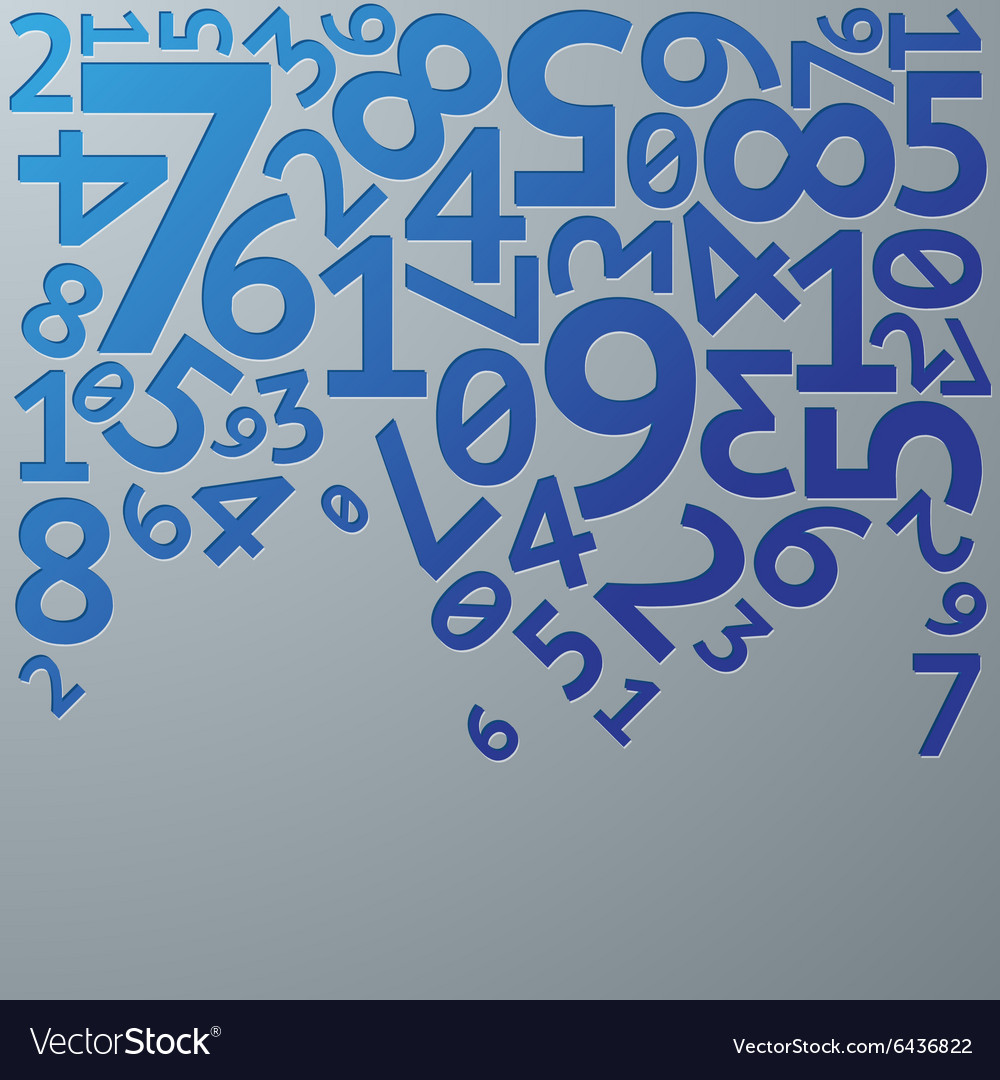 Abstract blue gradient extruded random numbers