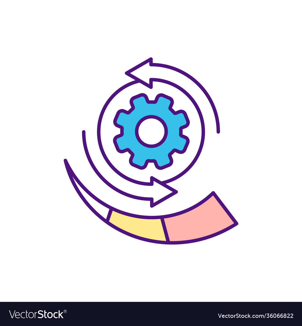 Boosting product development rgb color icon vector image Boosting product development rgb color icon