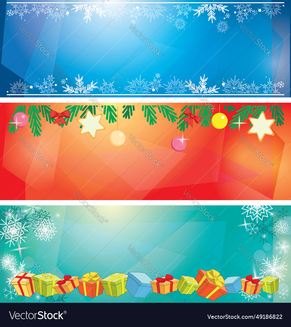 Bright templates for christmas and new year Vector Image