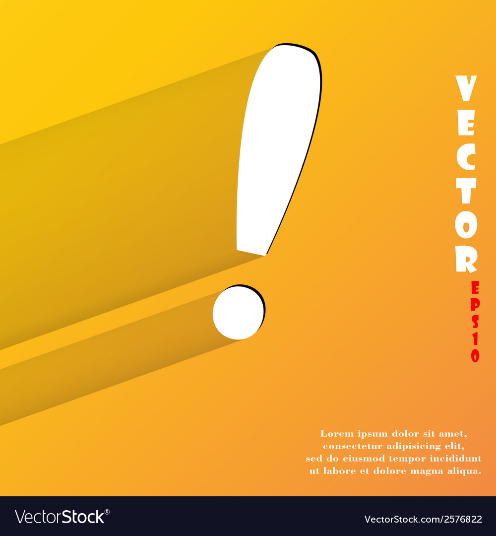 Exclamation point flat modern web button