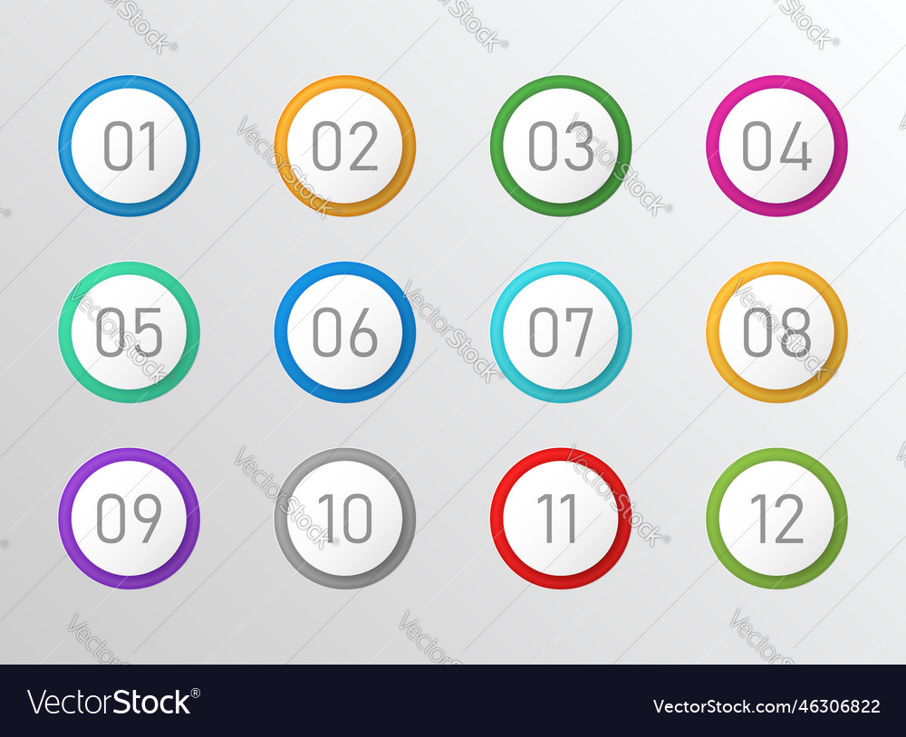 Numbers font icon in flat style typography vector image Numbers font icon in flat style typography