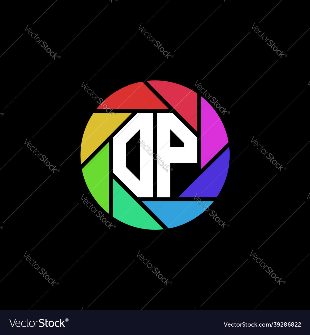 Op monogram polygonalen Regenbogen