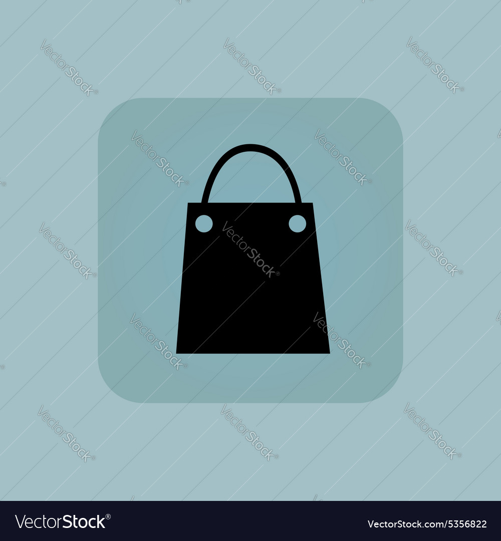 Pale blue shopping bag icon Royalty Free Vector Image