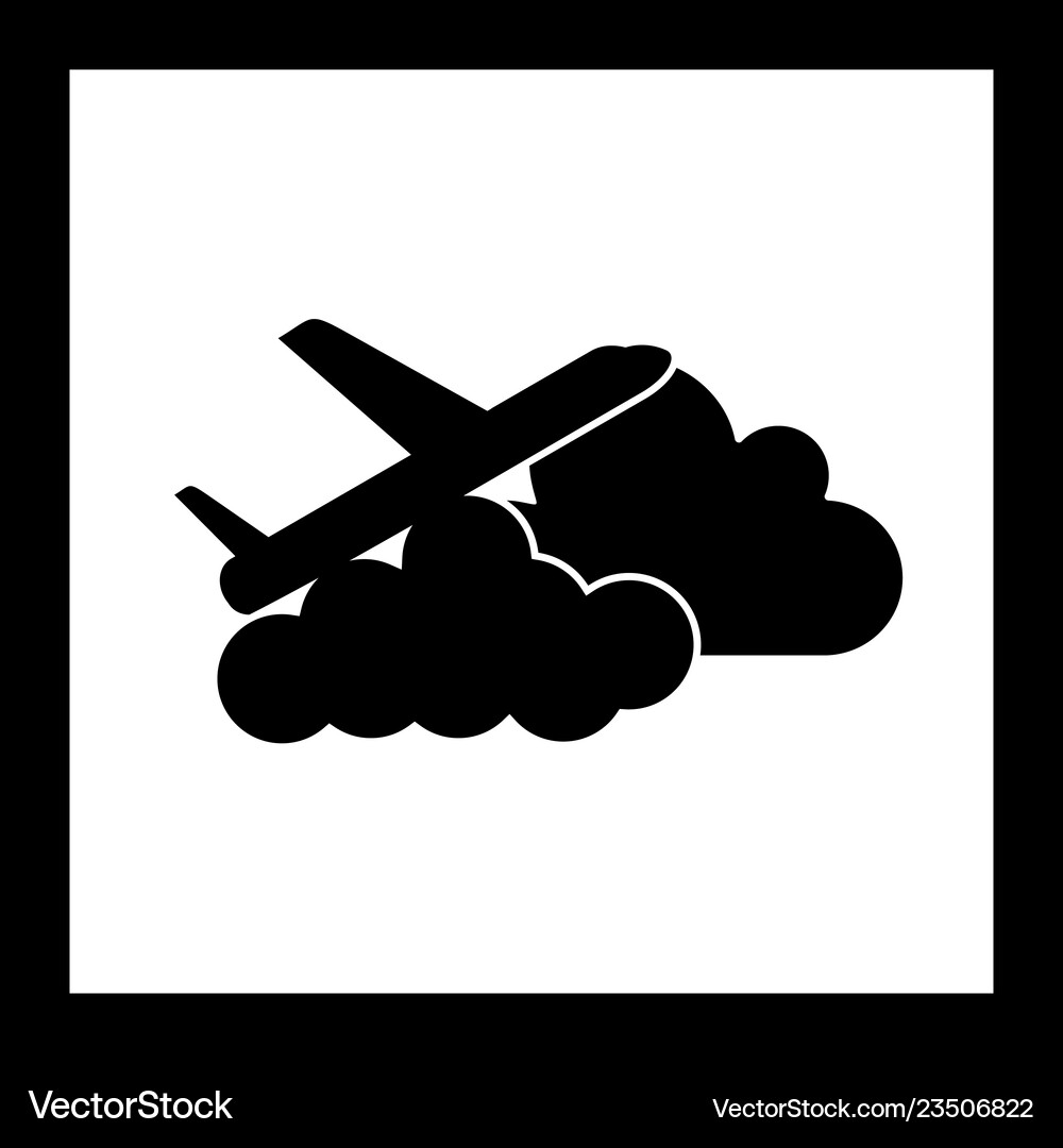Plane cloud icon Royalty Free Vector Image - VectorStock