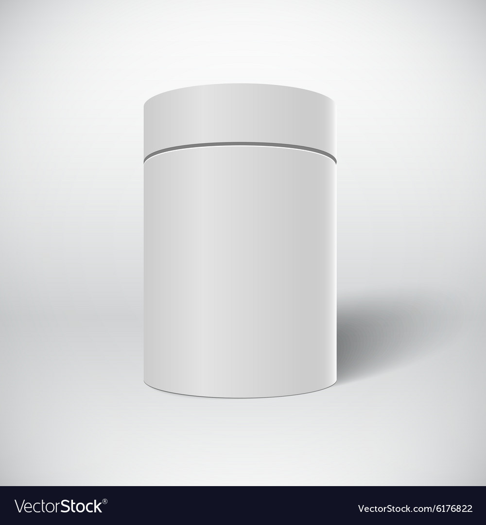 Realistic white tin can template isolated Vector Image