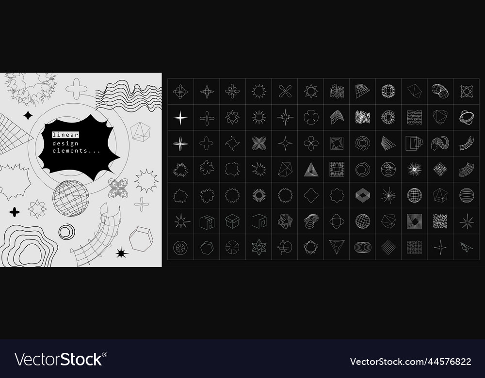 Retrofuturistic geometry design elements