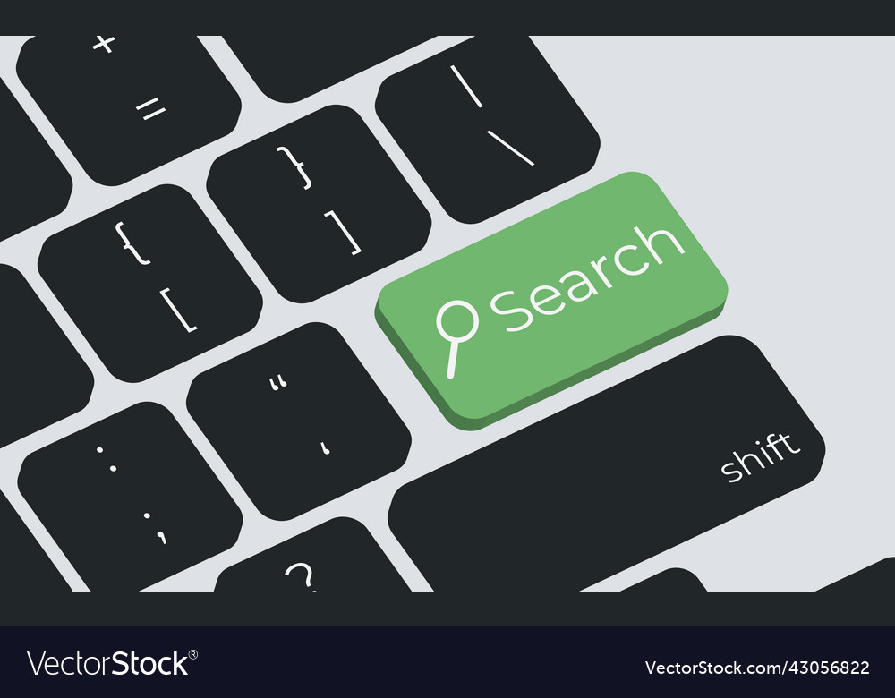 Search button on keyboard keys simple