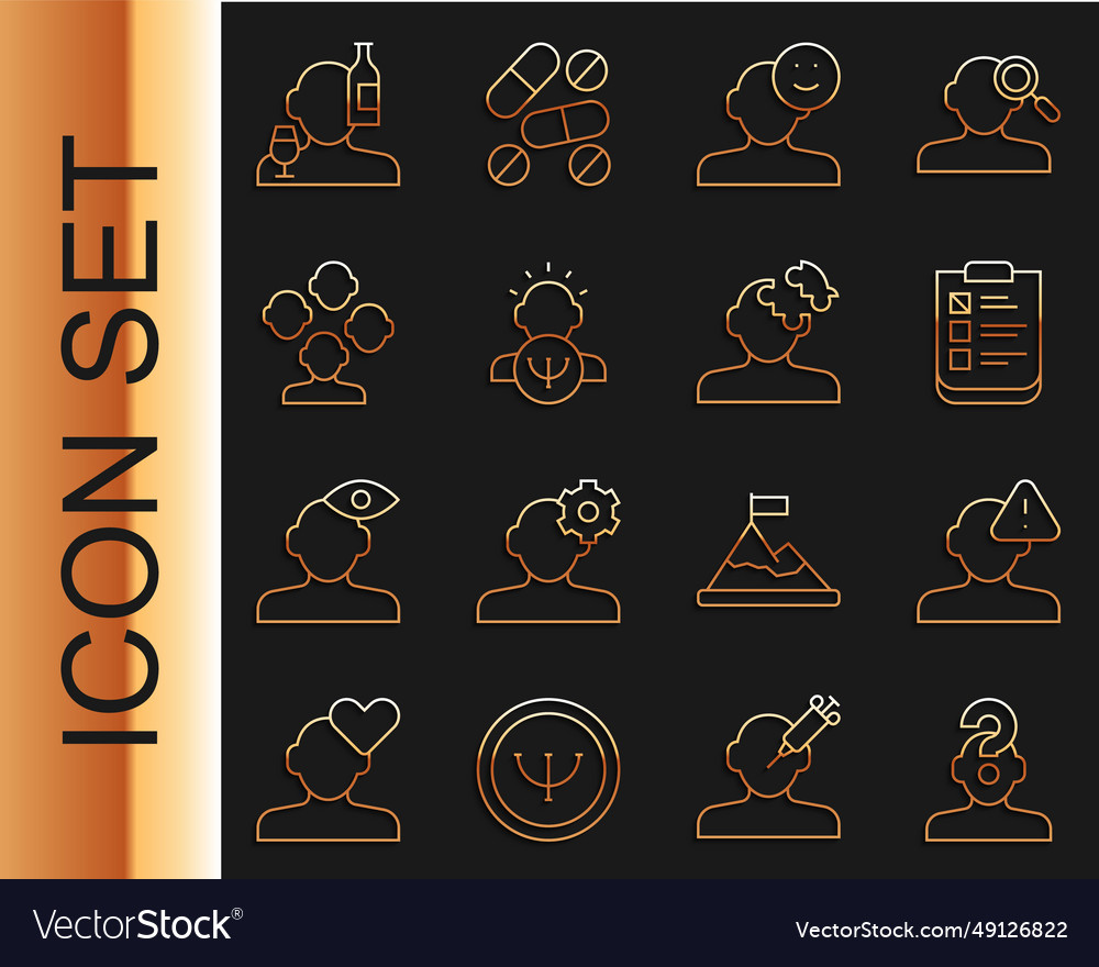 Set line human with question mark finding problem vector image Set line human with question mark finding problem