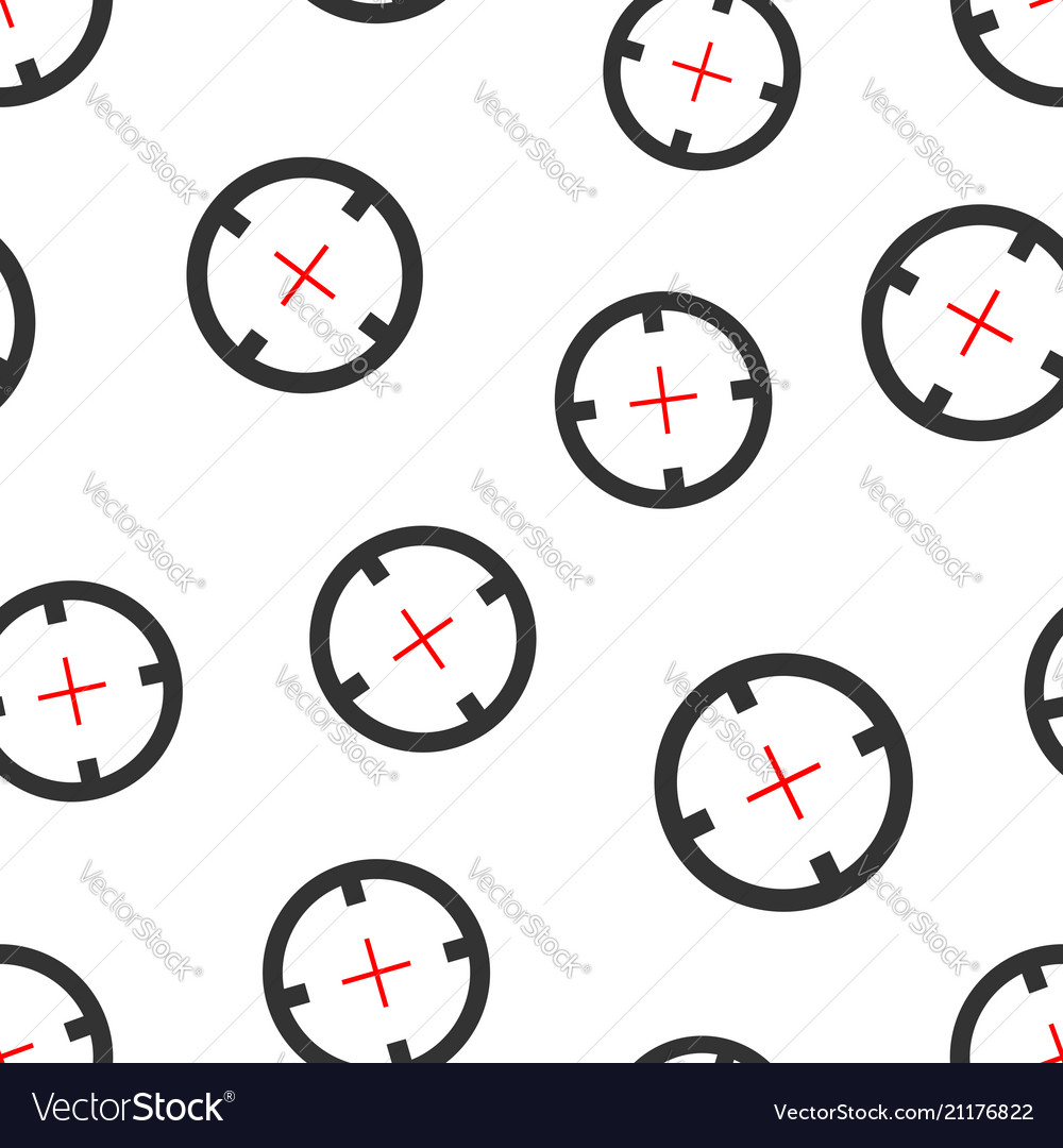 Shooting target icon seamless pattern background vector image Shooting target icon seamless pattern background