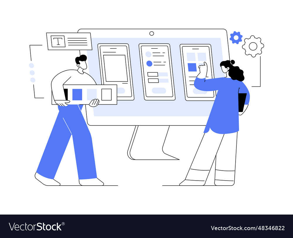 Ui ux design software abstract concept vector image Ui ux design software abstract concept