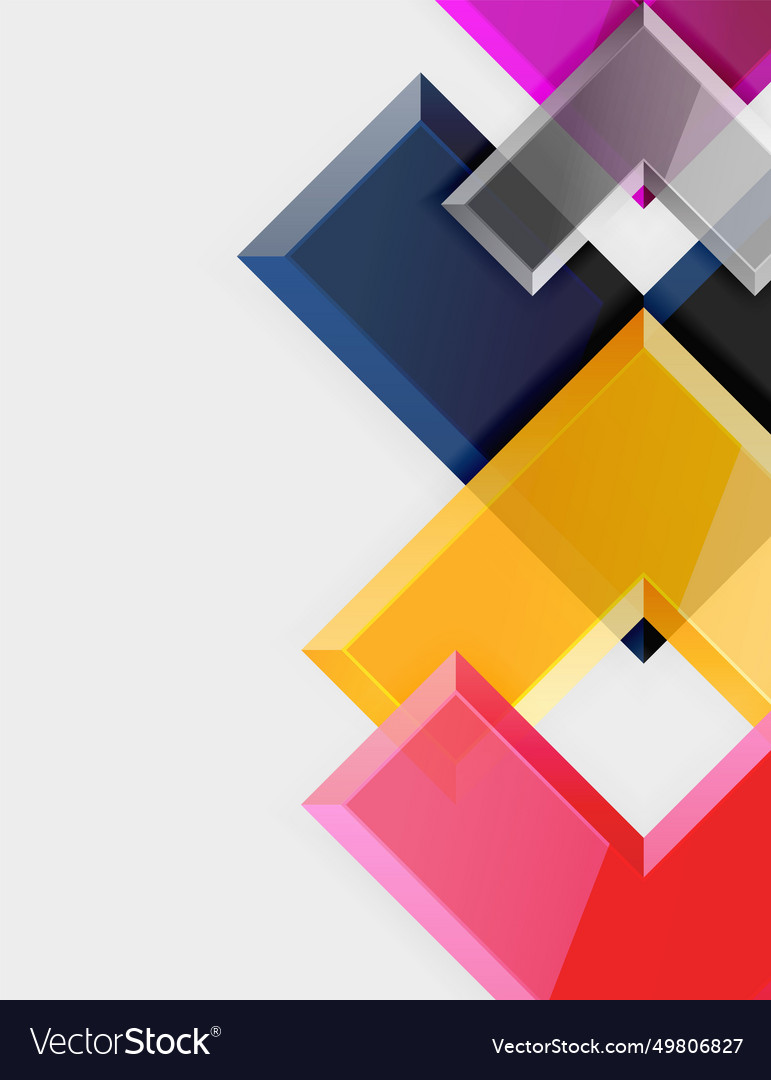 Arrow square geometric abstract background