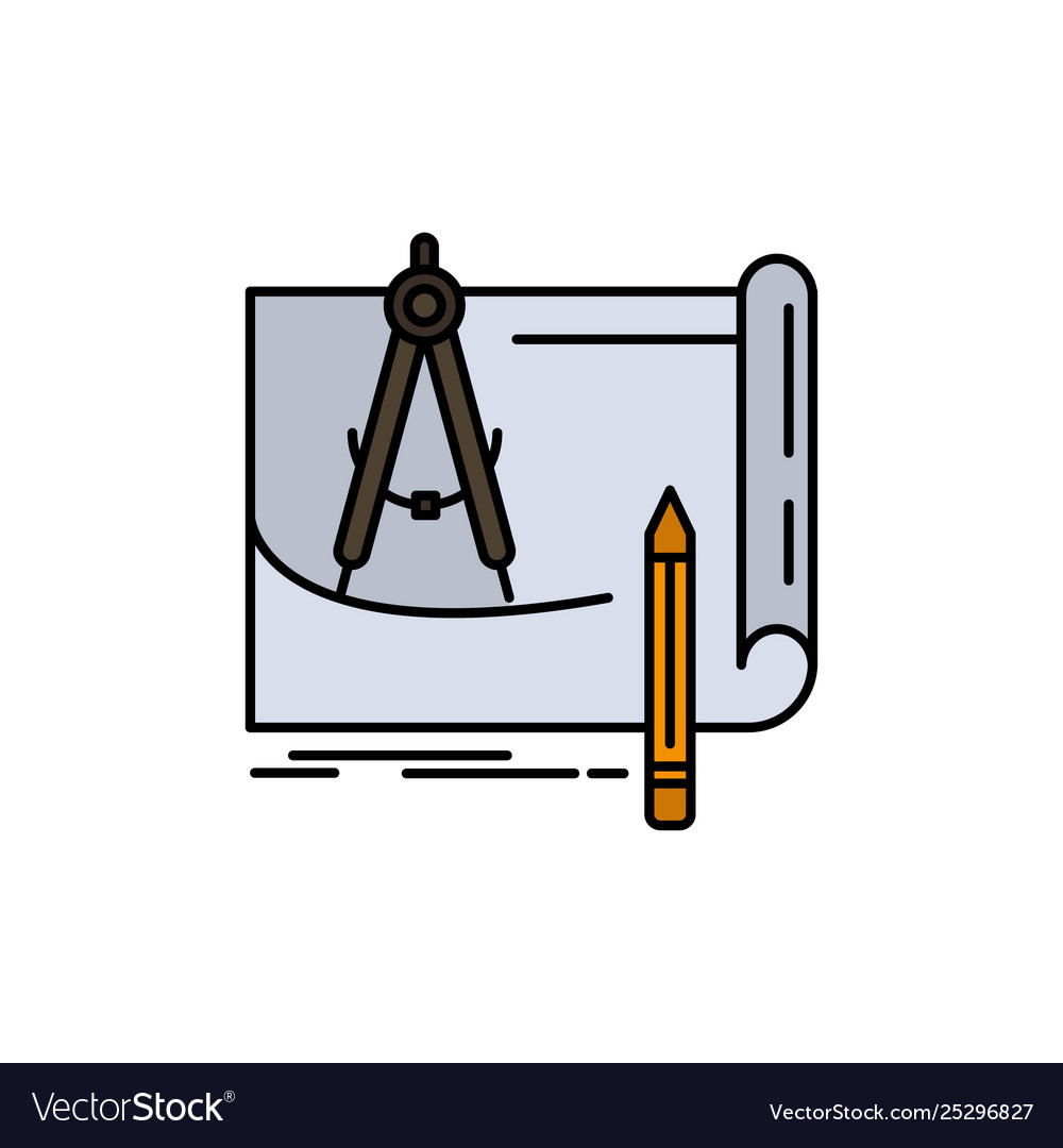 Blueprint architecture construction vector image Blueprint architecture construction