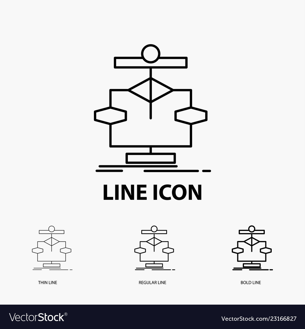 Data Flow Chart Icon Set