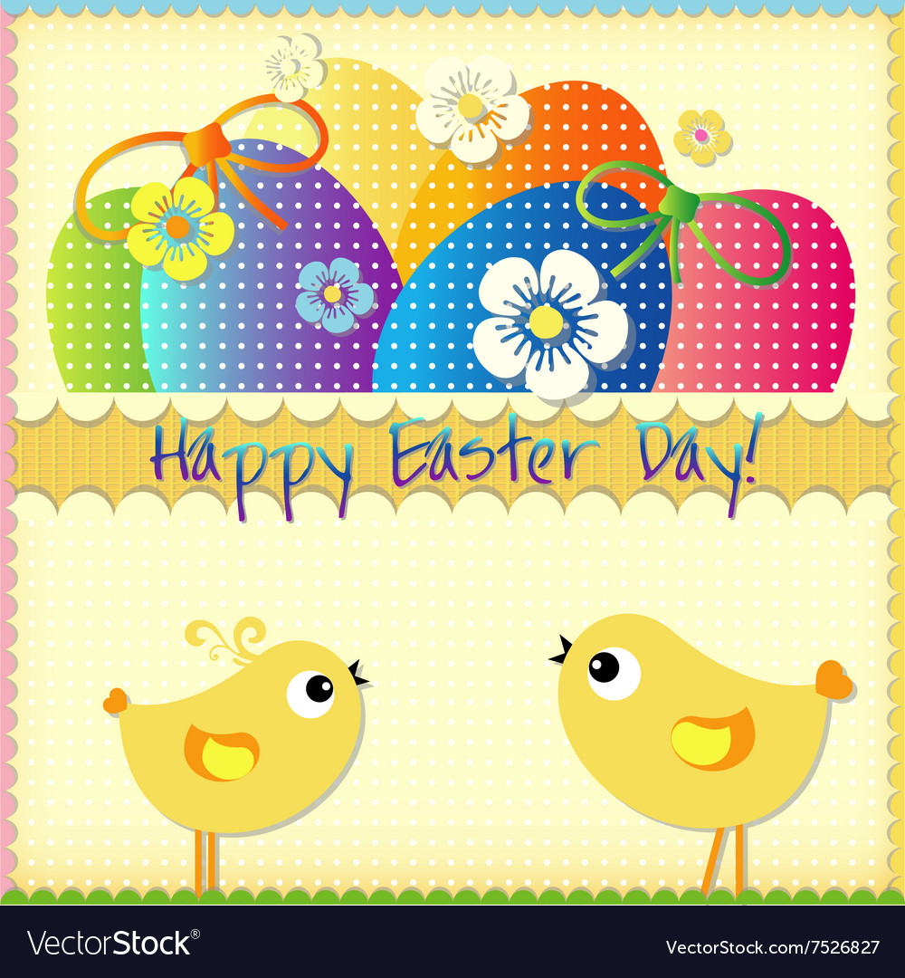 Easter card 2 Royalty Free Vector Image - VectorStock