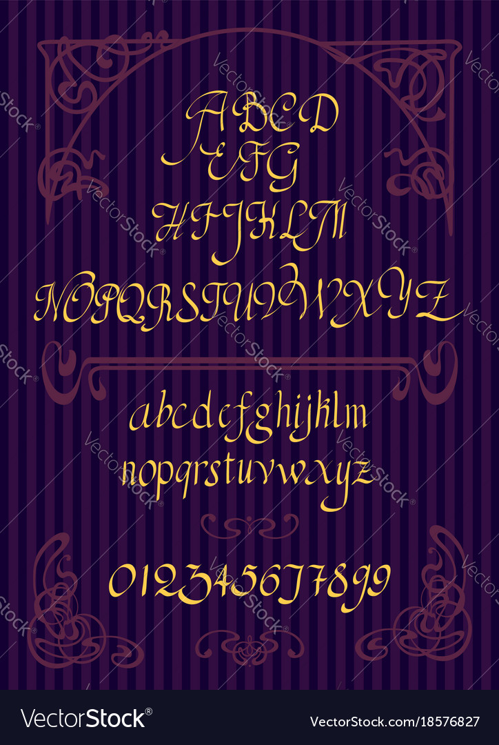Elegant Calligraphic Script Font