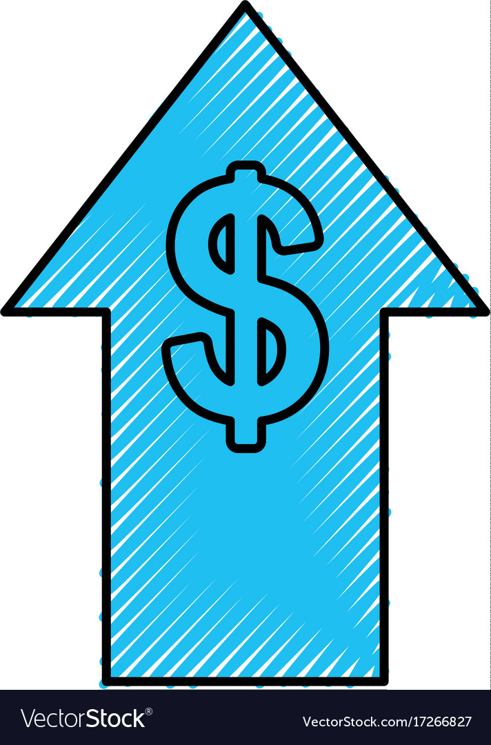 Financial arrow investment stock growth increase Vector Image