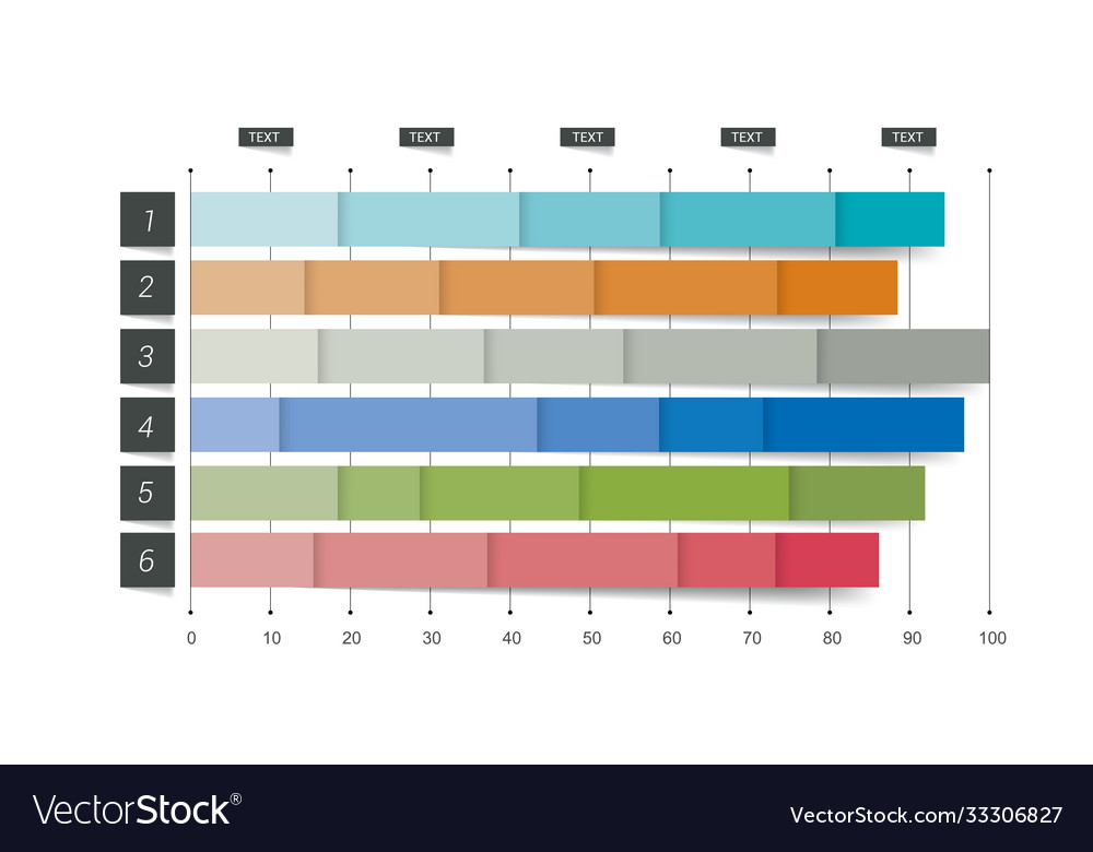 Flat chart graph simply color editable Royalty Free Vector