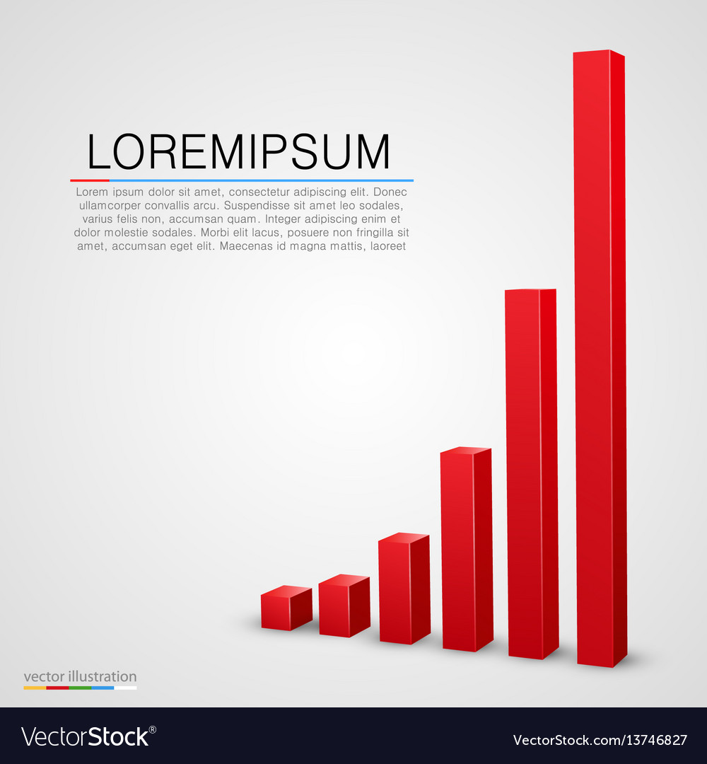 Growing Red Graph Chart Background