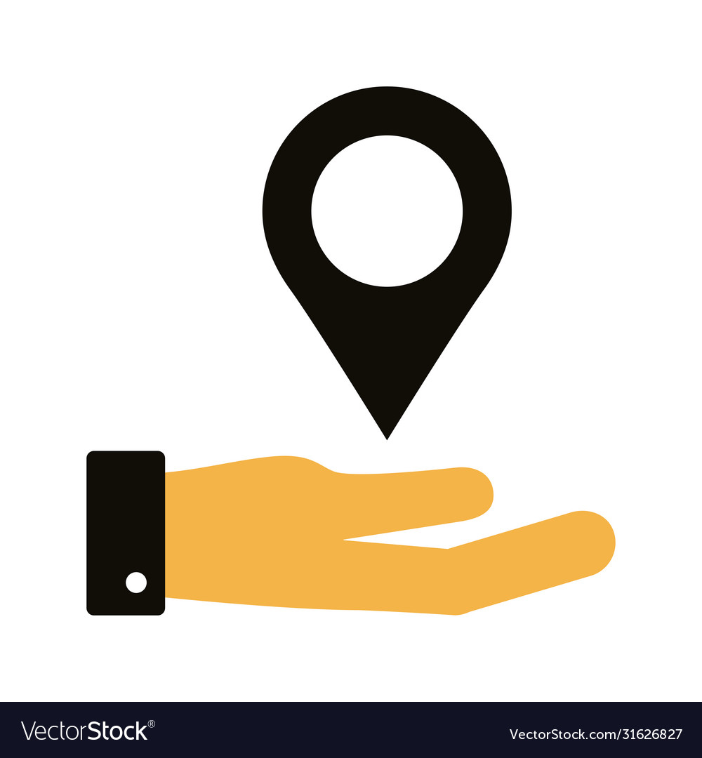 Hand with pin pointer location line style