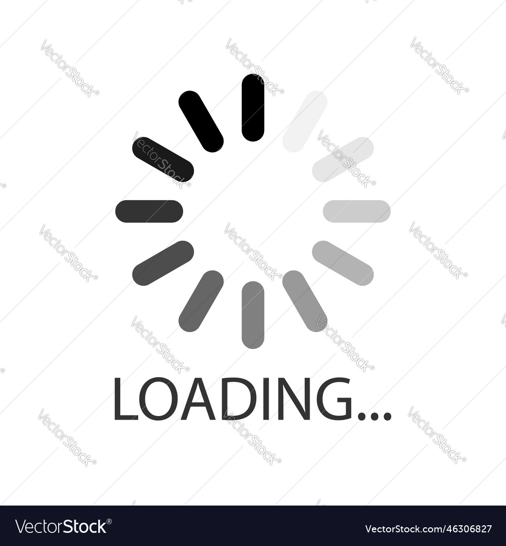 Loading bar icon in flat style progress indicator