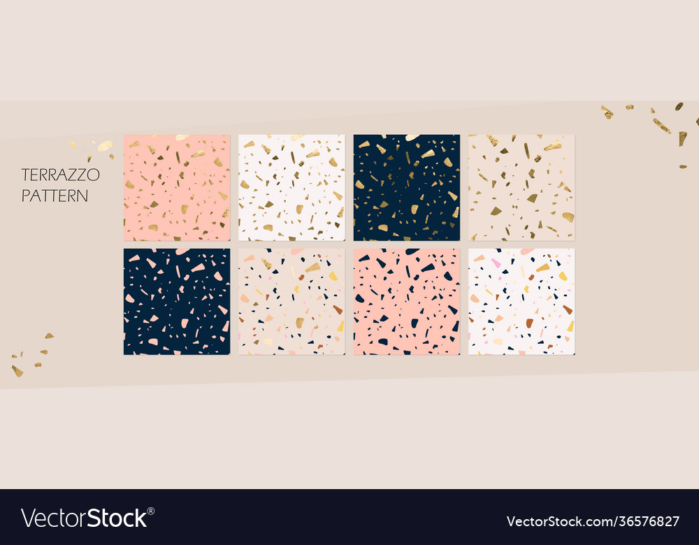 Marble terrazzo trend pattern background