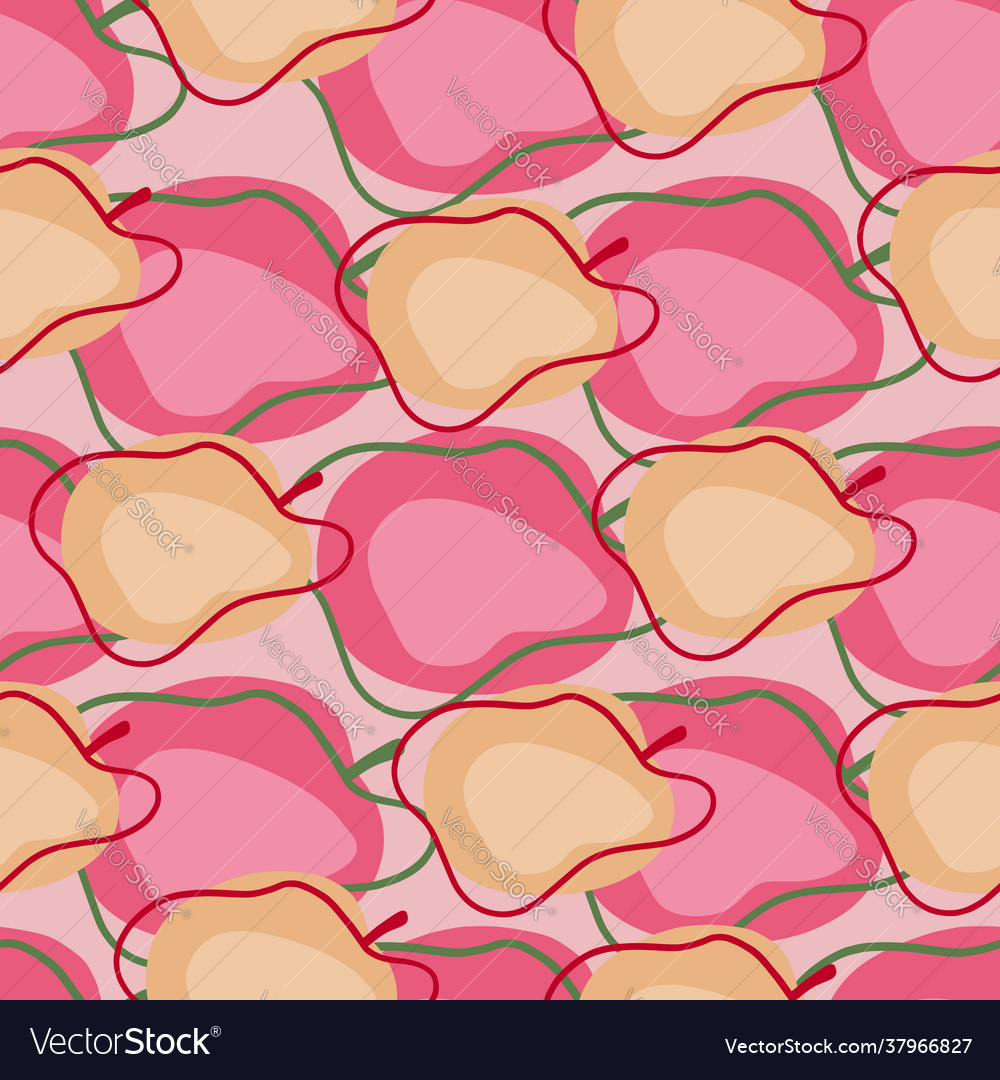 Modern seamless pattern with organic pink