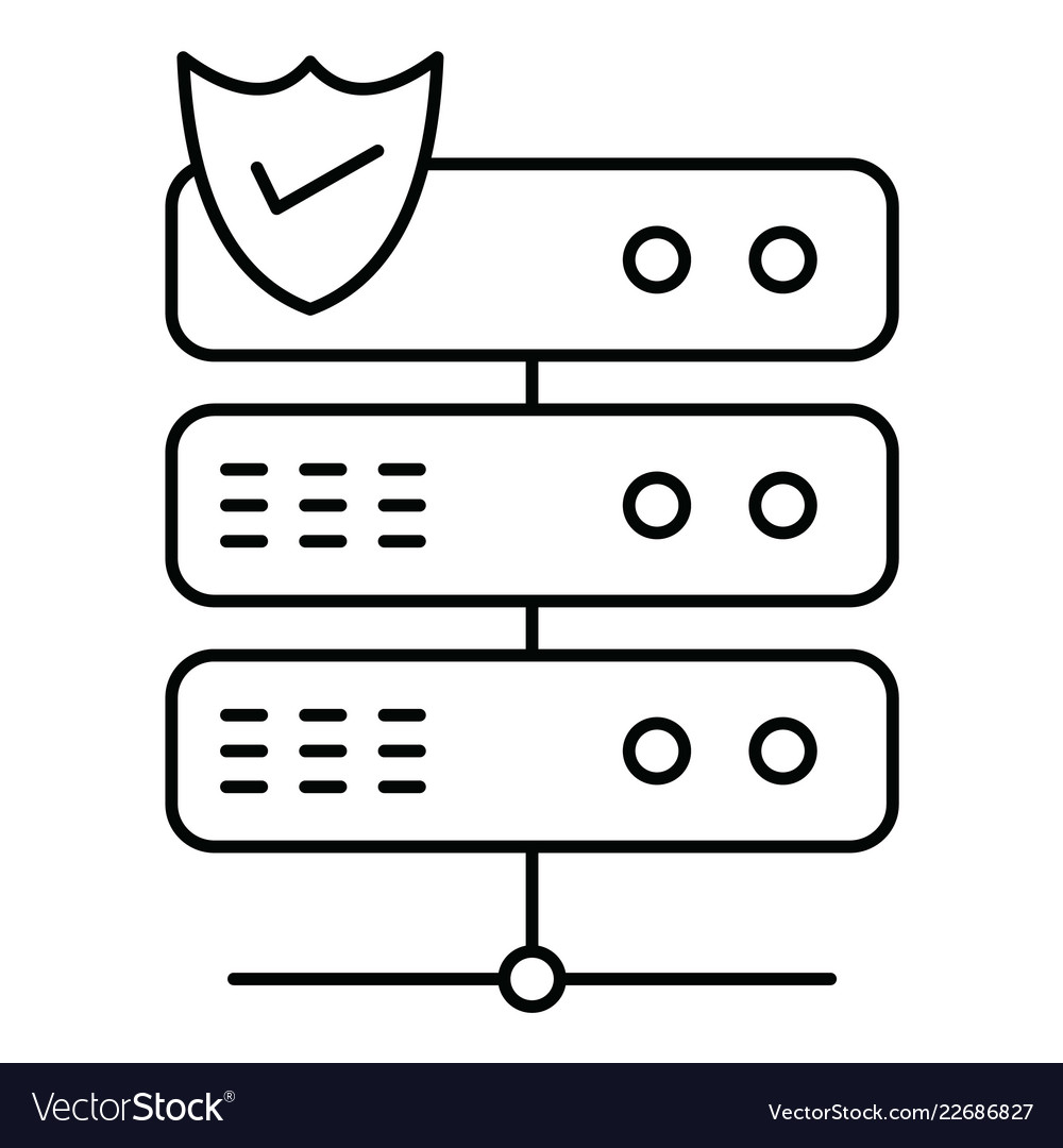 Server icon in creative design with elements