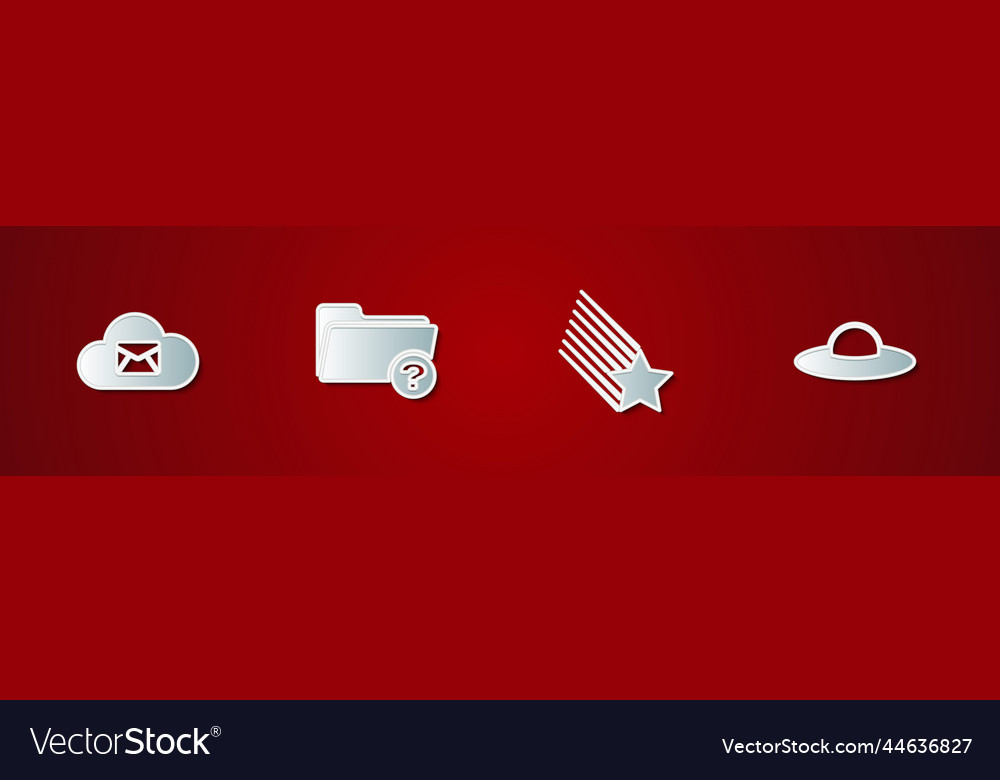 Set cloud mail server unknown directory falling vector image Set cloud mail server unknown directory falling